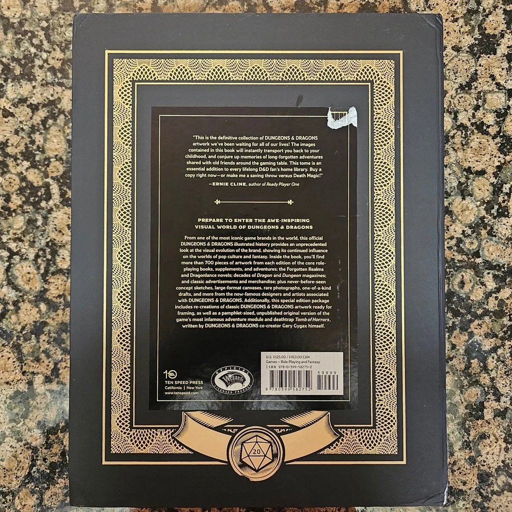 Dungeons & Dragons Art & Arcana‎ Special Edition Boxed Book Ephemera Set *Dings